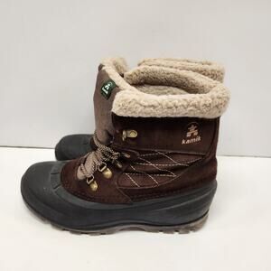 Kamik women's Insulated brown winter boots sz 9